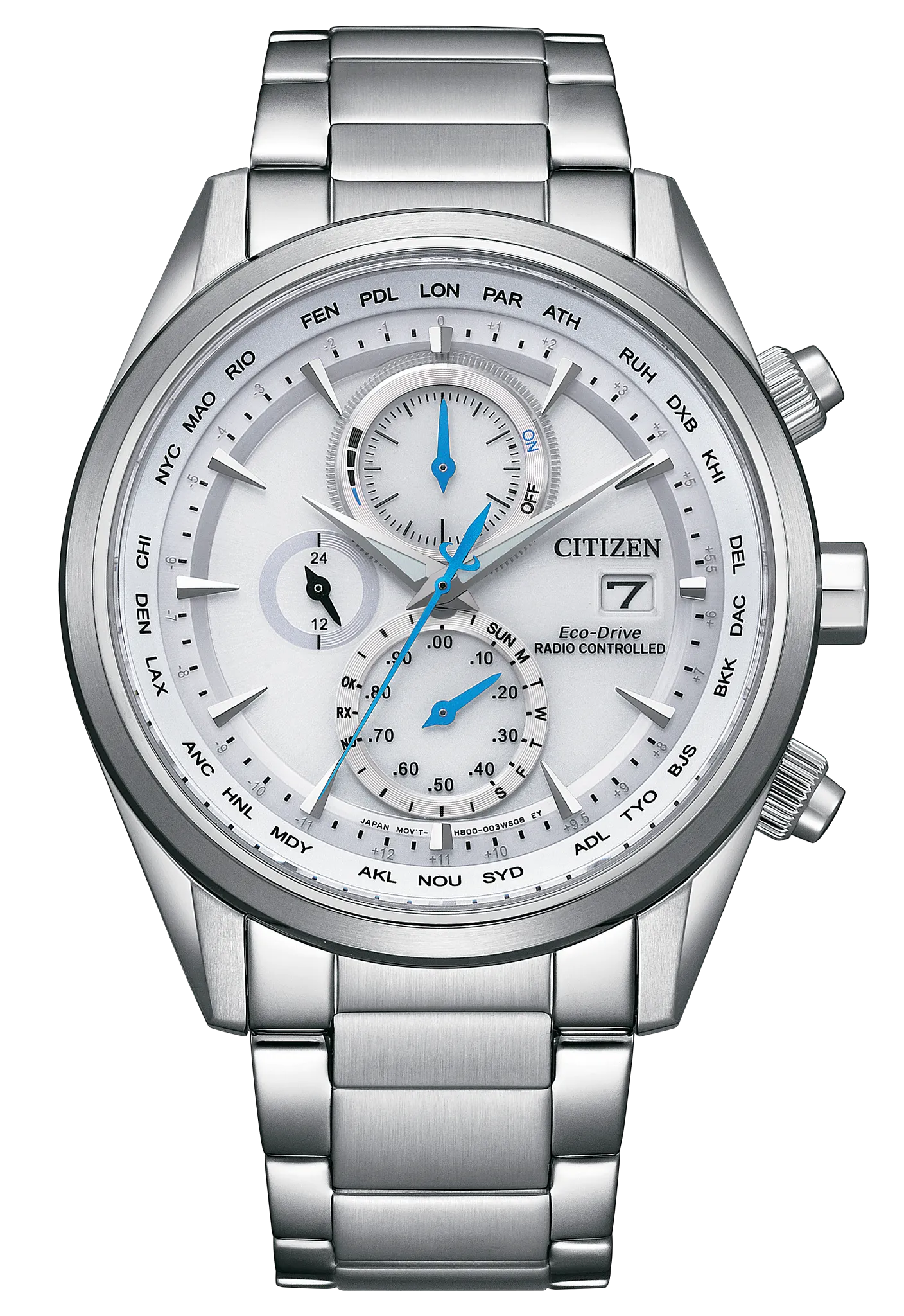 blanc#1.2セット Sport Luxury White Dial Stainless Steel Bracelet AT8260-85A | CITIZEN